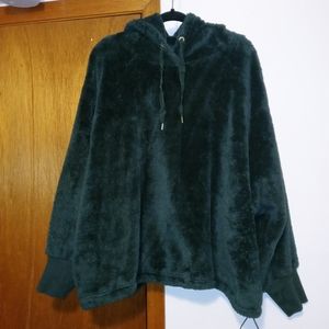 4X Dark Green Fuzzy Hoodie